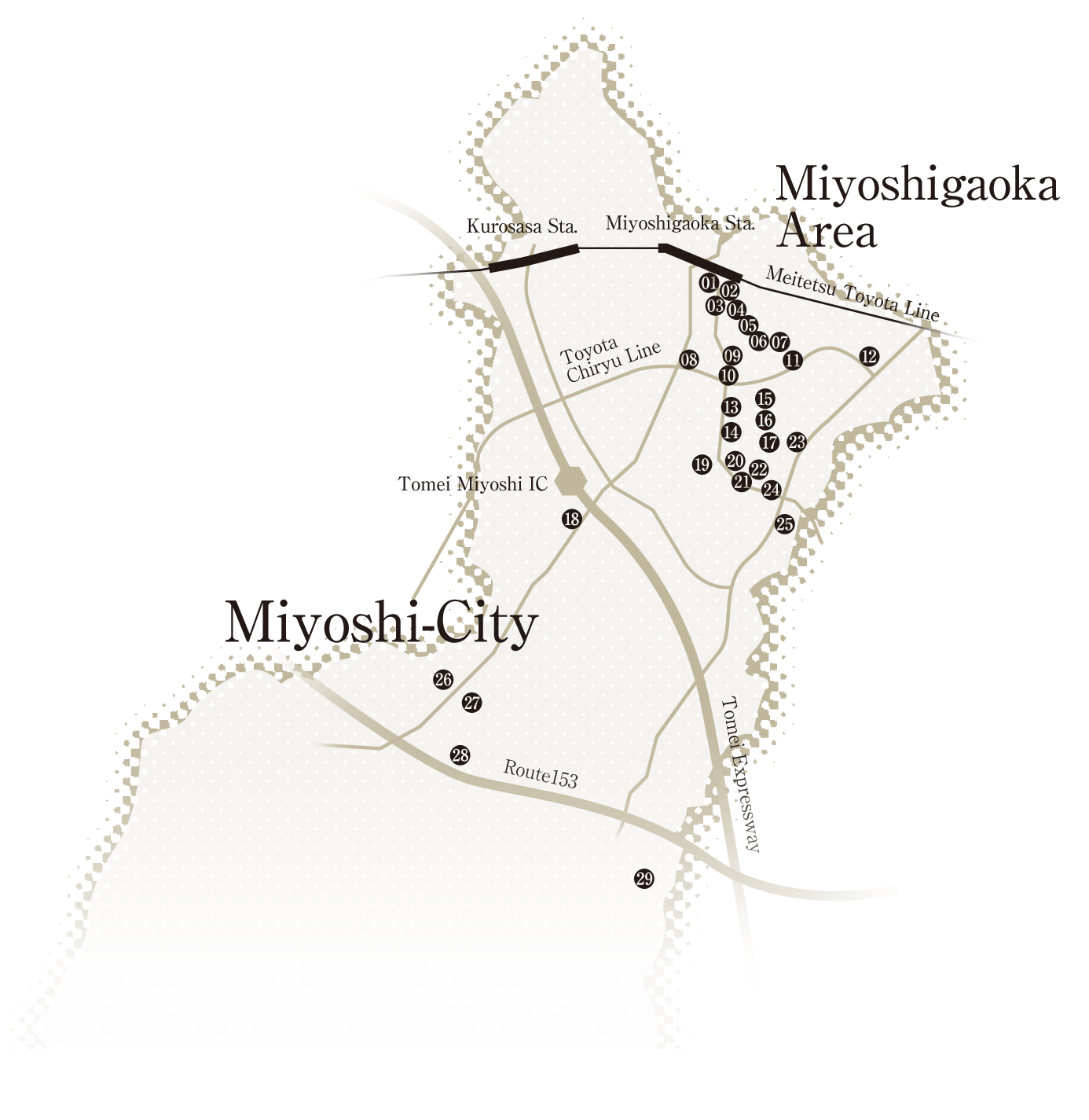 クリザンテームヒルズ三好丘緑　周辺地図